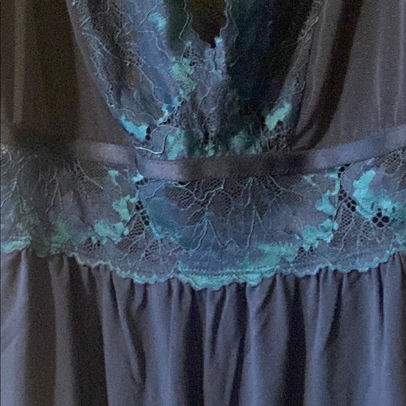 Soma Blue Chemise with Lace Trim - Picture 4 of 6